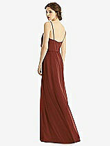 Rear View Thumbnail - Auburn Moon V-Neck Blouson Bodice Chiffon Maxi Dress