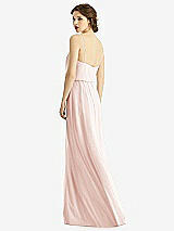 Rear View Thumbnail - Blush V-Neck Blouson Bodice Chiffon Maxi Dress