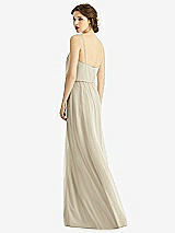 Rear View Thumbnail - Champagne V-Neck Blouson Bodice Chiffon Maxi Dress