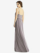 Rear View Thumbnail - Cashmere Gray V-Neck Blouson Bodice Chiffon Maxi Dress