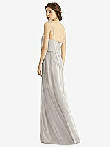 Rear View Thumbnail - Oyster V-Neck Blouson Bodice Chiffon Maxi Dress