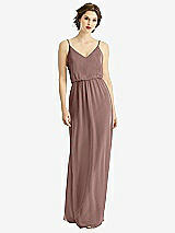 Front View Thumbnail - Sienna V-Neck Blouson Bodice Chiffon Maxi Dress