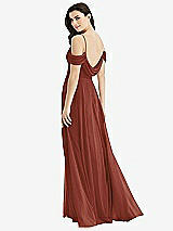 Front View Thumbnail - Auburn Moon Off-the-Shoulder Open Cowl-Back Maxi Dress