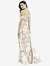 Front View Thumbnail - Blush Garden Off-the-Shoulder Open Cowl-Back Maxi Dress