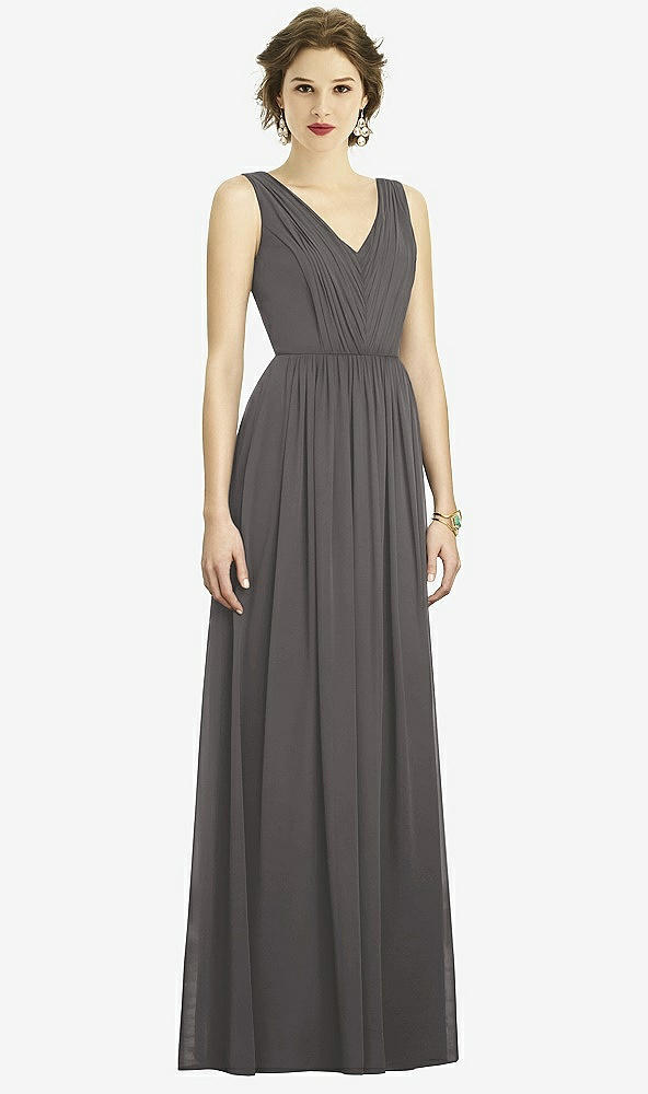 Front View - Caviar Gray Dessy Bridesmaid Dress 3005