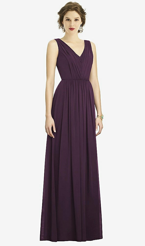 Front View - Aubergine Dessy Bridesmaid Dress 3005