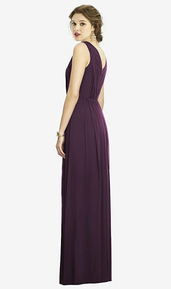 Back View - Aubergine Dessy Bridesmaid Dress 3005