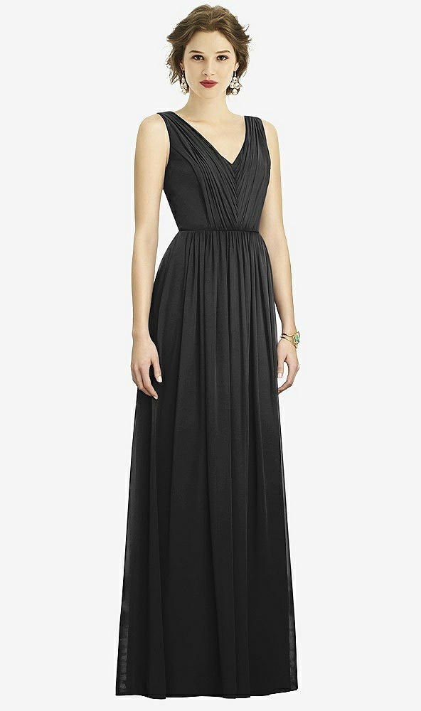 Front View - Black Dessy Bridesmaid Dress 3005