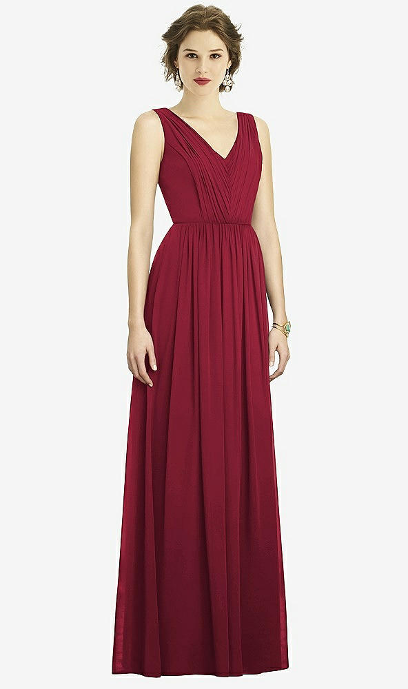 Front View - Burgundy Dessy Bridesmaid Dress 3005