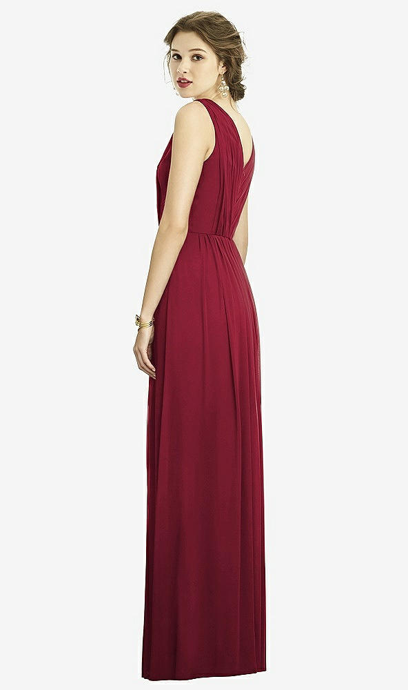 Back View - Burgundy Dessy Bridesmaid Dress 3005