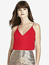 Front View Thumbnail - Parisian Red After Six Bridesmaid Top T1507