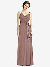 Front View Thumbnail - Sienna Draped Wrap Chiffon Maxi Dress with Sash