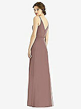 Rear View Thumbnail - Sienna Draped Wrap Chiffon Maxi Dress with Sash