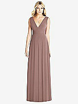 Front View Thumbnail - Sienna Sleeveless Deep V-Neck Open-Back Dress