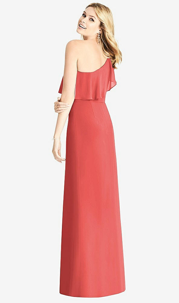 Back View - Perfect Coral Social Bridesmaids Dress 8189