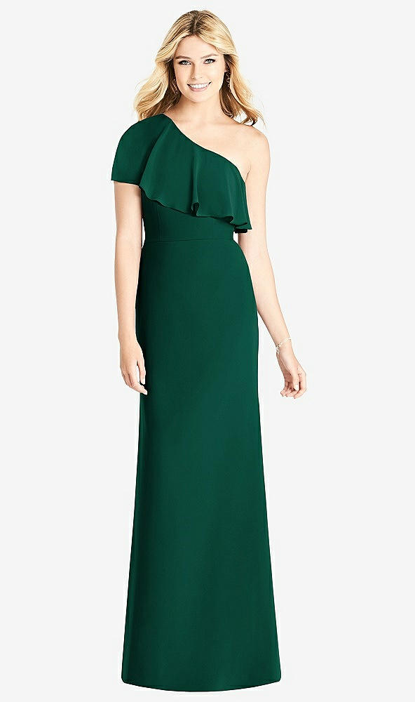 Front View - Hunter Green Social Bridesmaids Dress 8189