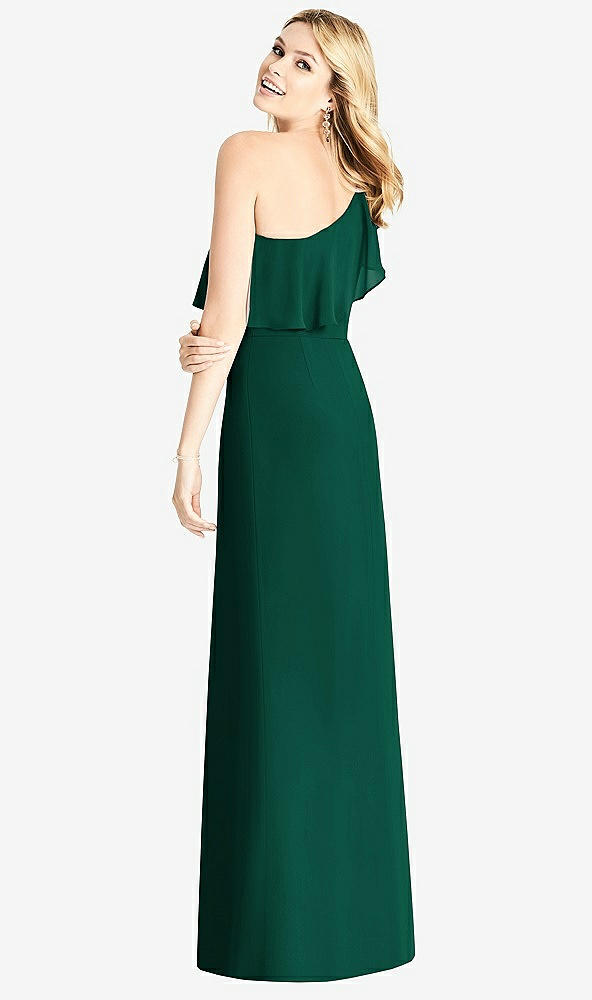 Back View - Hunter Green Social Bridesmaids Dress 8189