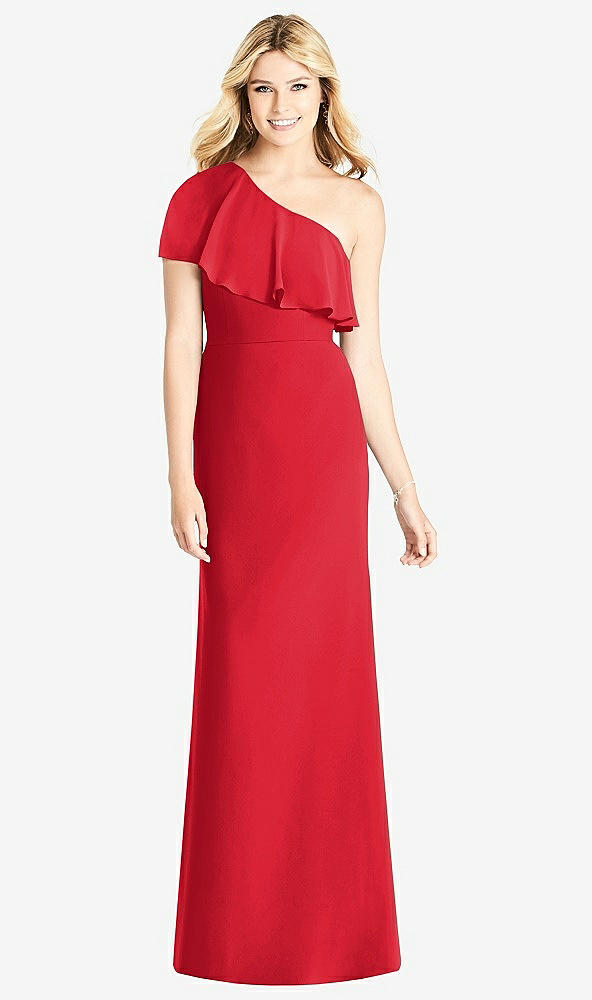 Front View - Parisian Red Social Bridesmaids Dress 8189