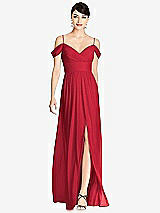 Front View Thumbnail - Flame Alfred Sung Bridesmaid Dress D743