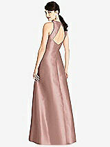 Rear View Thumbnail - Neu Nude Sleeveless Open-Back Satin A-Line Dress