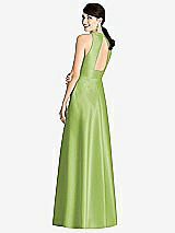 Rear View Thumbnail - Mojito Sleeveless Open-Back Pleated Skirt Dress with Pockets