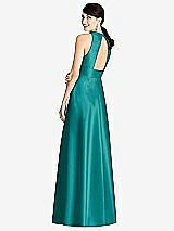 Rear View Thumbnail - Jade Sleeveless Open-Back Pleated Skirt Dress with Pockets