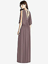 Rear View Thumbnail - French Truffle Split Sleeve Backless Chiffon Maxi Dress