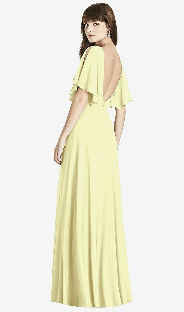 Back View - Butter Yellow After Six Bridesmaid Dress 6778