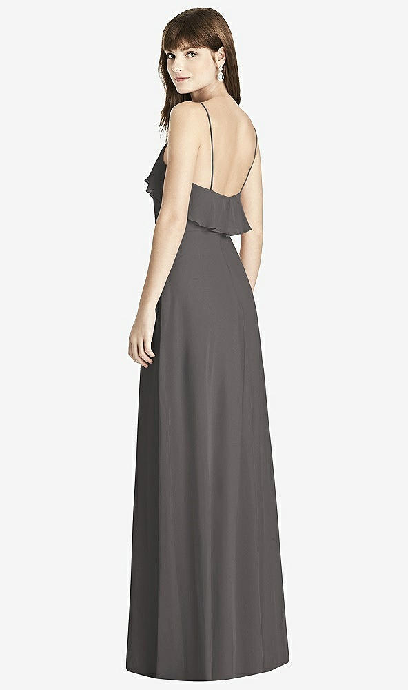 Back View - Caviar Gray After Six Bridesmaid Dress 6780