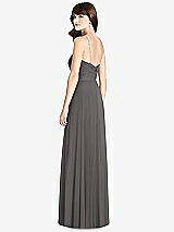 Rear View Thumbnail - Caviar Gray Jeweled Twist Halter Maxi Dress