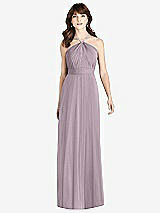 Front View Thumbnail - Lilac Dusk Jeweled Twist Halter Maxi Dress