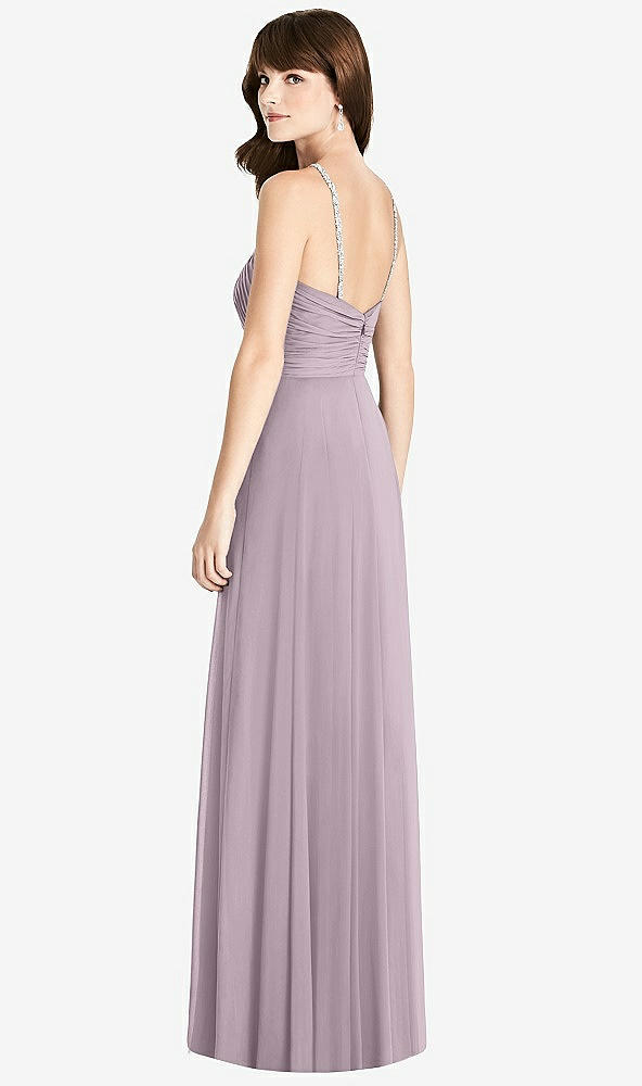 Back View - Lilac Dusk Jeweled Twist Halter Maxi Dress