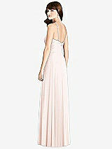 Rear View Thumbnail - Blush Jeweled Twist Halter Maxi Dress