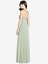 Rear View Thumbnail - Celadon Jeweled Twist Halter Maxi Dress