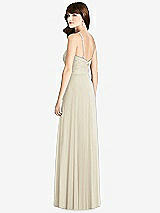 Rear View Thumbnail - Champagne Jeweled Twist Halter Maxi Dress