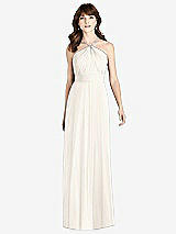 Front View Thumbnail - Ivory Jeweled Twist Halter Maxi Dress