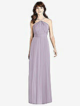 Front View Thumbnail - Lilac Haze Jeweled Twist Halter Maxi Dress