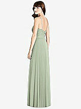 Rear View Thumbnail - Sage Jeweled Twist Halter Maxi Dress