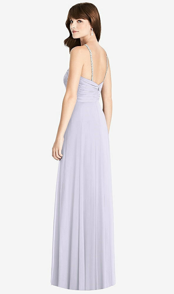 Back View - Silver Dove Jeweled Twist Halter Maxi Dress