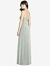 Rear View Thumbnail - Willow Green Jeweled Twist Halter Maxi Dress