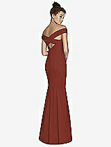 Alt View 1 Thumbnail - Auburn Moon Off-the-Shoulder Criss Cross Back Trumpet Gown