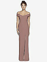 Alt View 2 Thumbnail - Sienna Off-the-Shoulder Criss Cross Back Trumpet Gown