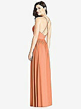 Rear View Thumbnail - Sweet Melon Criss Cross Strap Backless Maxi Dress