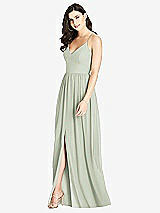 Front View Thumbnail - Celadon Criss Cross Strap Backless Maxi Dress