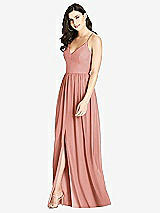 Front View Thumbnail - Desert Rose Criss Cross Strap Backless Maxi Dress