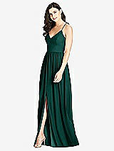 Front View Thumbnail - Evergreen Criss Cross Strap Backless Maxi Dress