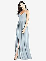 Front View Thumbnail - Mist Criss Cross Strap Backless Maxi Dress