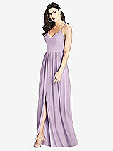 Front View Thumbnail - Pale Purple Criss Cross Strap Backless Maxi Dress