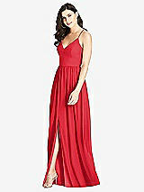 Front View Thumbnail - Parisian Red Criss Cross Strap Backless Maxi Dress