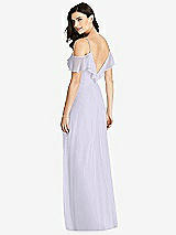 Rear View Thumbnail - Silver Dove Ruffled Cold-Shoulder Chiffon Maxi Dress